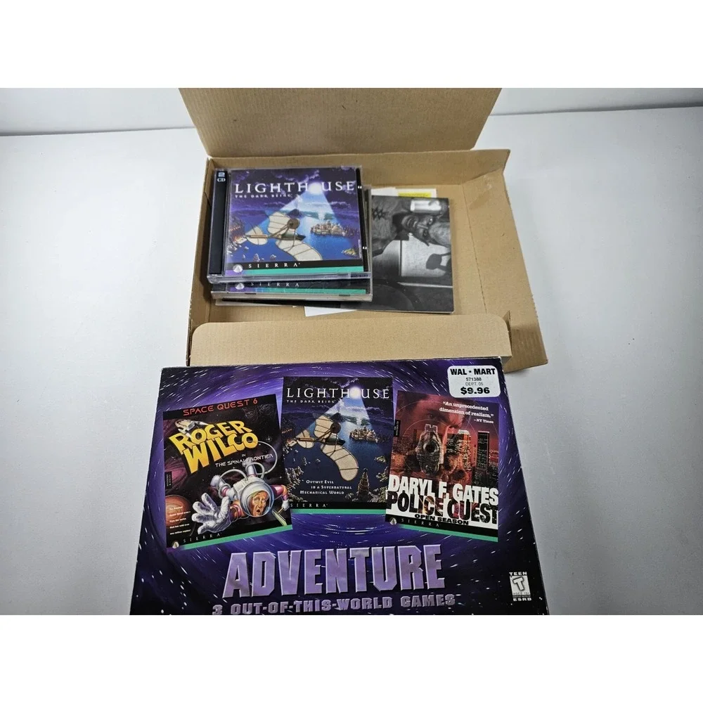 Daryl F Gates Police Quest, Lighthouse, Roger Wilco PC CD-ROM (Partially Sealed)